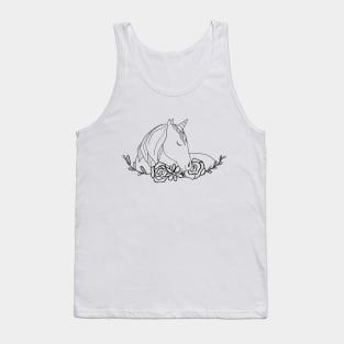 Unicorn and flowers Tank Top